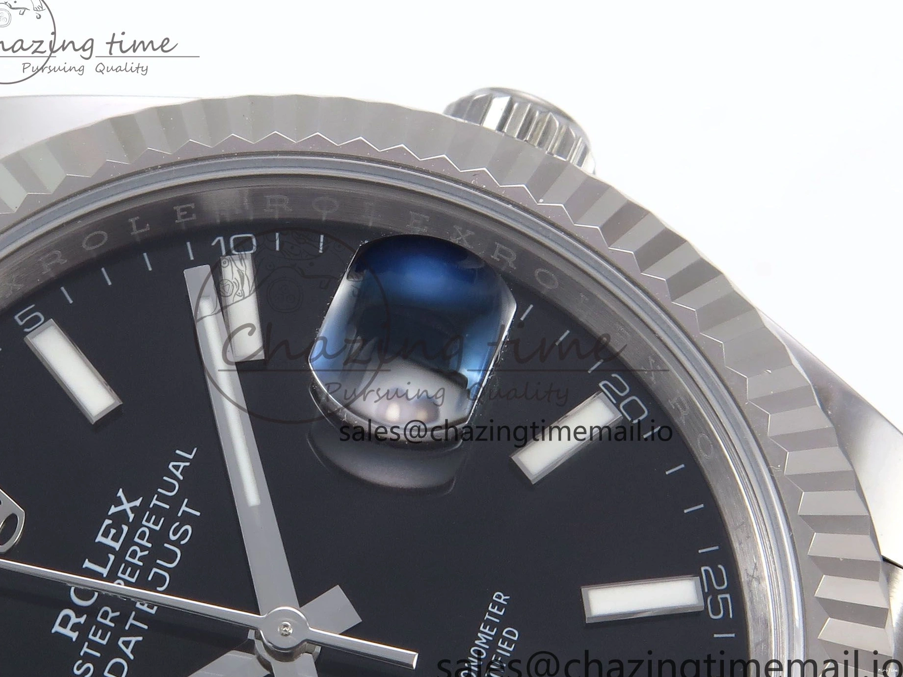 MiroTime 0406 HighPerformance DateJust 41 126334 EWEF Best Edition Black Stick Dial on Jubilee Bracelet A 1046